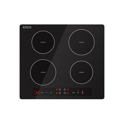 Empava Ease 24“ Induction Cooktop 4 Burner, Drop-in, Hardwired - size: 24 Inch