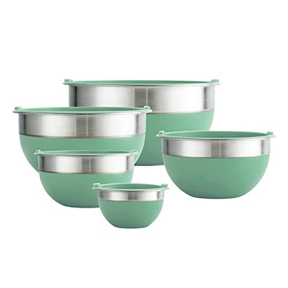 Tramontina 10 Pc Covered Stainless Steel and Silicone Mixing Bowl Set