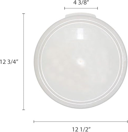 TrueCraftware- Translucent Round Container Lid fits 12, 18 and 22 Qt. Round Polypropylene Food Storage Container 1 Piece for Space Saving Food Storage Container Meal Prep Containers Reusable - color: Lid - Fits 12&18 & 22qt