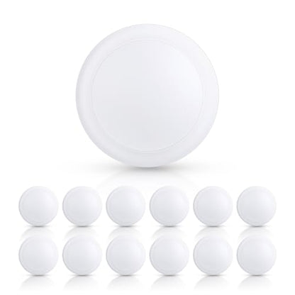 ECOELER 6 Inch LED Disk Lights, Dimmable Flush Mount Ceiling Light, 12 Pack - color: 3000K (Warm White), size: 5/6 Inch