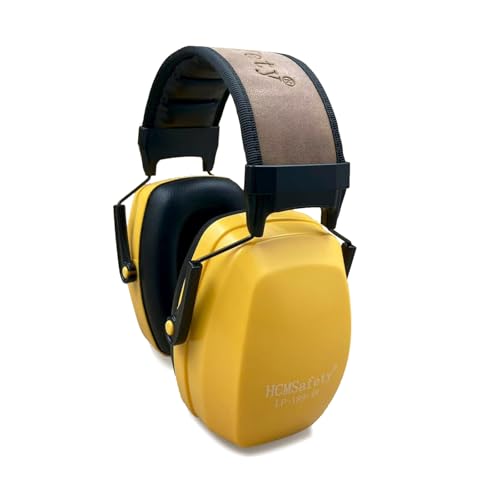 Yellow Comfortable And Durable Noise Cancelling Headphones For Men For Hunting Shooting Gun Range Mowing Adjustable