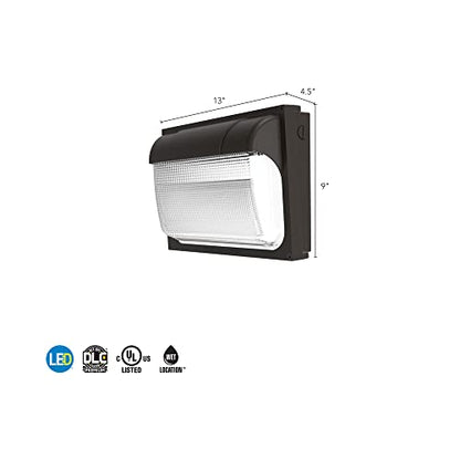 Lithonia Lighting 13" LED Wall Pack Outdoor Light, Adjustable Lumens - color: Adjustable Lumens | 4000K Cool White, size: 9" H x 14" W x 4.5" D