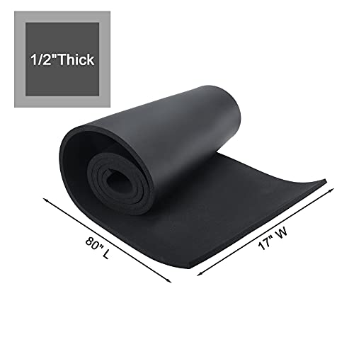 Artilife Closed Cell Foam Roll, Easy to Cut into Foam Sheets & Foam Pads for Sound Insulation, Cushion & DIY Projects (1/2" T x 17" W x 80" L) - size: 1/2" T x 17" W x 80" L
