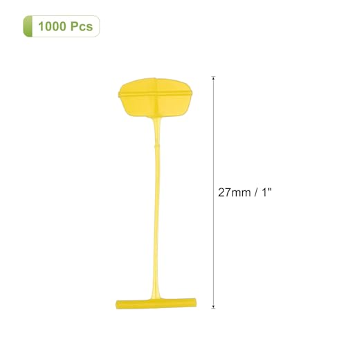 MECCANIXITY 1000 Pcs Standard Tagging Barb Fasteners, 1 Inch Yellow Tagging Gun Fasteners Tagging Gun Refill Plastic Garment for Clothing Fine Stitch Price Refills Tag Label - color: Yellow, size: 1 Inch