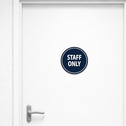 Signs ByLITA Circle Staff Only Sign (Blue) - Medium - color: Blue, size: Medium (6" diameter)