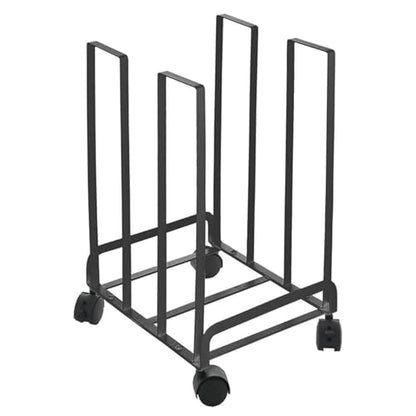 Carton Stand for Boxes, Carton Storage Rack with Wheels, Black - color: Black