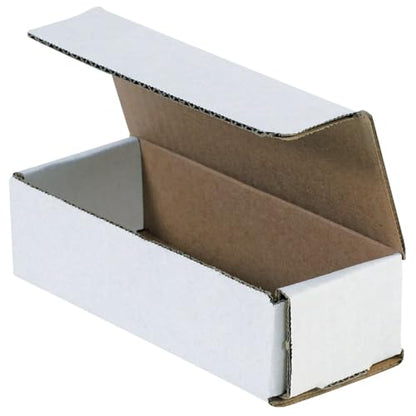 BOX USA Mailer Boxes Medium 14"L x 3"W x 3"H 50-Pack - Corrugated Cardboard Box for Shipping, Moving, Mailing, Packing, Packaging and Storage - size: 14x3x3" 50-Pack White