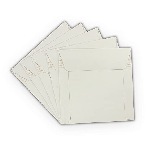 5 EcoSwift 6 x 6 Rigid Photo Mailers Stay Flats White Cardboard Self Seal Envelopes 6x6