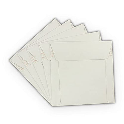 5 EcoSwift 6 x 6 Rigid Photo Mailers Stay Flats White Cardboard Self Seal Envelopes 6x6