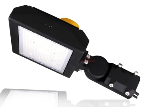 RuggedGrade 200W Kivo Series LED Dusk to Dawn Photocell Flood Light - color: Black - 5000K, size: 200W–Photocell–Slip Fit Mount–Kivo