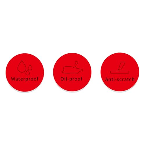 1.5 Inch Red Round Thermal Sticker Labels - Self-Adhesive Circle Direct Thermal Multi-Purpose Roll for DIY Logo Design with Perforation Line (500 Labels, 1 Roll) - color: Red, size: 1.5 inch