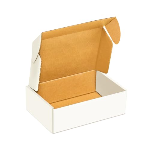 50 pack Small Shipping Box,6x4x2'',Corrugated Mailer,Cardboard Box, White - size: 6x4x2"