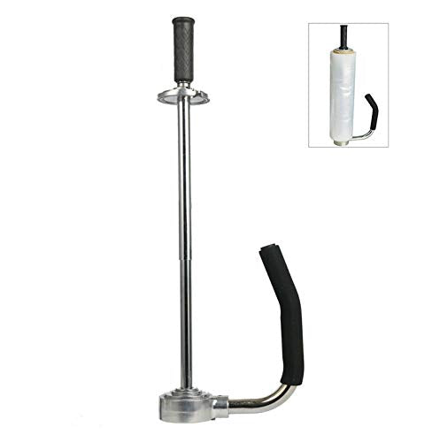 Pallet Stretch Film Packing Machine Shrink Wrap Dispenser Holder, Adjustable Height from 12-20 inch (Upgraded Version) - color: Silver