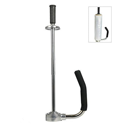 Pallet Stretch Film Packing Machine Shrink Wrap Dispenser Holder, Adjustable Height from 12-20 inch (Upgraded Version) - color: Silver