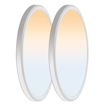 WKONCLDY 5CCT 3000k//3500k/4500k//5000k/6000k Selectable, Dimmable Led Flush Mount Ceiling Light, 20 Inch 5000LM Round Modern Flat Panel,Super Slim for Living Dining Kitchen Bedroom Room - color: White, size: 20in-2Pack