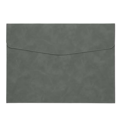 PATIKIL PU Leather A4 File Folder Document Holder Filing Organizer - color: Gray