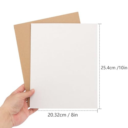 100 Pack 8"x 10" Corrugated Cardboard Sheets, Flat Cardboard Layer Pads 2 mm Thickness, Flexible Packaging Inserts for Shipping, Mailing, and Crafts,?White? by IHDYPPEW - size: 100 Pack 8"x 10" white