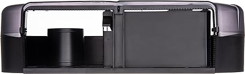 San Jamar Twin 9" Bath Tissue Dispenser – Jumbo Bath Tissue Holder for Bathroom, Infinity System, Black Pearl, 12" × 19" × 5.25"