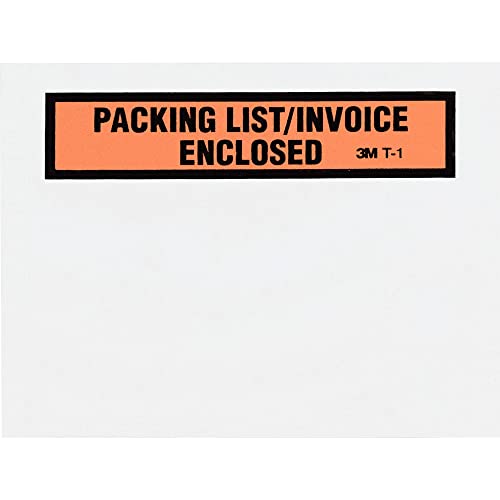 3M Top Print Packing List Envelope PLE-T1, 4-1/2 in x 5-1/2 in