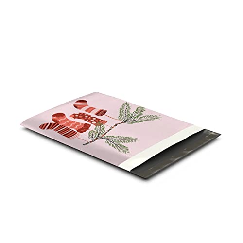 10x13 (100) Christmas Stockings Designer Winter Poly Mailers Self Sealing Waterproof Shipping Envelopes Holiday Premium Printed Bags For Small Businesses - color: Christmas Stockings, size: 10x13