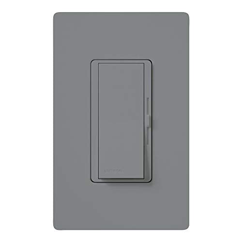Lutron Diva Dimmer Switch for Incandescent Bulbs, 1000-Watt/Single-Pole Preset, DV-10P-GR, Gray - color: Gray
