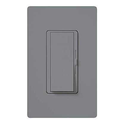 Lutron Diva Dimmer Switch for Incandescent Bulbs, 1000-Watt/Single-Pole Preset, DV-10P-GR, Gray - color: Gray