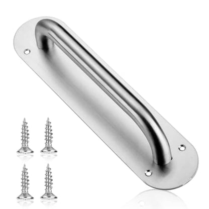 HERCHR Commercial Door Pull Handle with Backplate, Steel Door Handle Plate