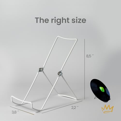 KINGDOM SOLUTIONS - 8.5" White Metal Display Stand Made in USA - 2 Pack - color: White Adjustable, size: 8.5" (2-pack)