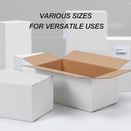 Calenzana 9x5x4 Shipping Boxes Set of 40, White Corrugated Cardboard Box for Mailing Packing Gifts Small Business - size: 9x5x4, style: 40 Pack
