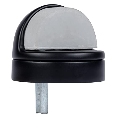 BRINKS Commercial Dome Floor Door Stop with Riser, Matte Black