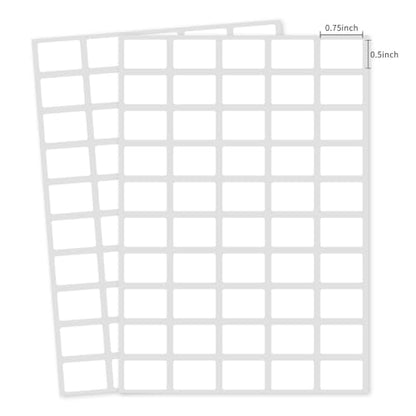 Multi-Use Removable Labels, 1/2" x 3/4",1000 PCS Blank Labels Total,Water/Oil/Tear Resistant/Ink Won't Smudge No Residue - size: 0.5×0.75 inch