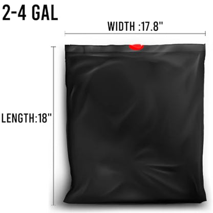 BEIDOU-PAC 2-4 Gallon Trash Bags Drawstring, 100 Count Bulk, Black & Unscented Small Multi-purpose Garbage Bags for Business Home Bathroom Kitchen Commercial and Industrial - style: 2-4 Gallon |100 Count