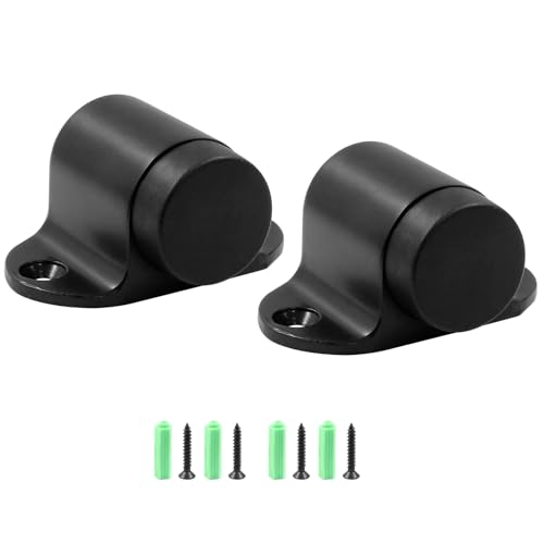 Floor Door Stopper, 1.06 Inch / 27mm, Stainless Steel, 2-Pack - color: 1.03 Inch, Black, size: 2 Pieces