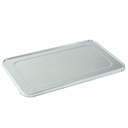 TigerChef TC-20441 Aluminum Foil Lids for Full Size Steam Table Pans with Recipe Card, 21" x 13" Size, Full Size Lids (Pack of 25) - size: 21" x 13"