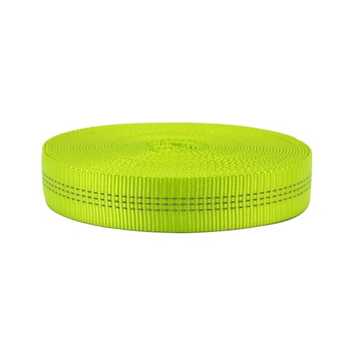 NewDoar CE UIAA Certified 1 Inch Nylon Webbing Strap/Tubular Climbing Webbing - Heavy Duty Strap for Rescue, Climbing, Harnesses, Rock Work, & Firefighting - color: Green, size: 1 inch x 10 Yard
