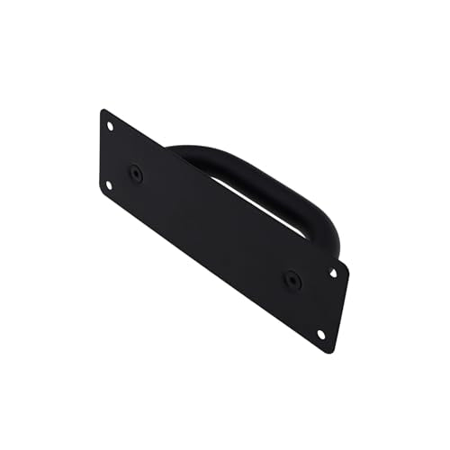 Pull and Push Plate Door Handle, Stainess Steel Door Handle Pull Plate,Black Door Pull Plate with Handle for Barn Sliding Commercial Wooden Composite Fire Door,7.87 * 1.77''2 PCS - size: 200*45mm/7.87*1.77'' Black