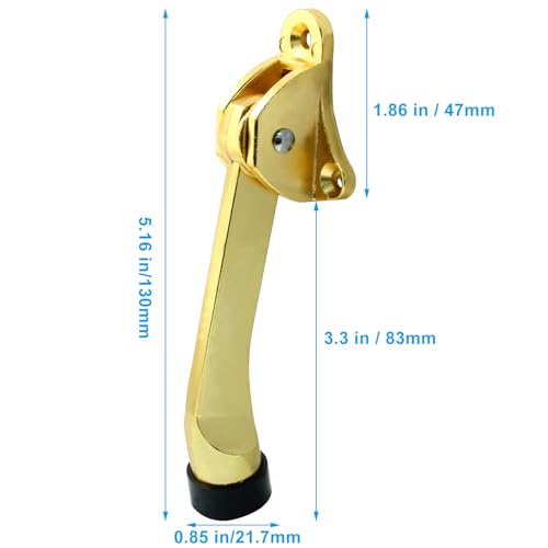 Jiozermi 4 Inch KickDown Door Stopper, Brushed Gold, 2pcs - color: Brushed Gold