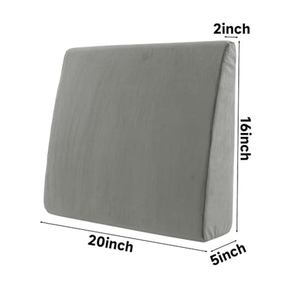 MABOZOO Wedge Recliner Leg Pillow, Foam Extra Large Foot Rest Cushion with Adjustable Straps, Recliner Footrest Extender Leg Elevation Pillow Wedge Pillow for Recliner, Bed, Sofa, Couch (Gray) - color: Gray