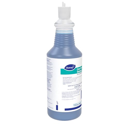 CREW Diversey 100925283 Neutral Non-Acid Bowl & Bathroom Disinfectant, 32 oz Squeeze Bottle, 12/CT - size: 32 Fl Oz (Pack of 12)
