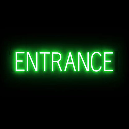 SpellBrite LED Neon ENTRANCE Sign for Business - Green, 31" x 6" - color: Green, size: ENTRANCE (31"x6.3")