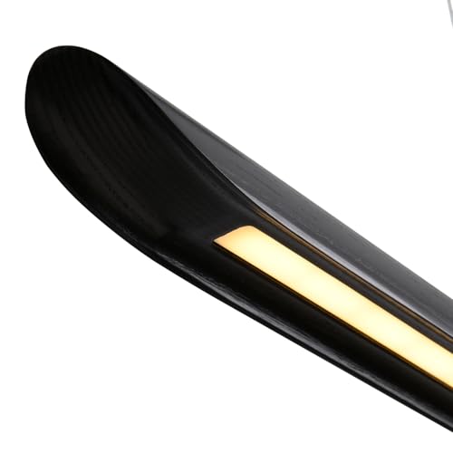 39" Modern Led Linear Pendant Light Dimmable Ceiling Hanging Lights Wood Linear Chandeliers Office Lighting for Dining Room Kitchen Island Pool Table Light Living Room Bar Pendant Light Black 24W - color: Black, size: 39IN
