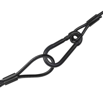 Lighting Safety Cable with Loops(6-Pack), 25kg Load Stage Light Safety Cable Black Security Chain Hanging on Trusses, Stainless Steel Lanyard（Diameter 2mm/0.08in, Length 30cm/11.82in)