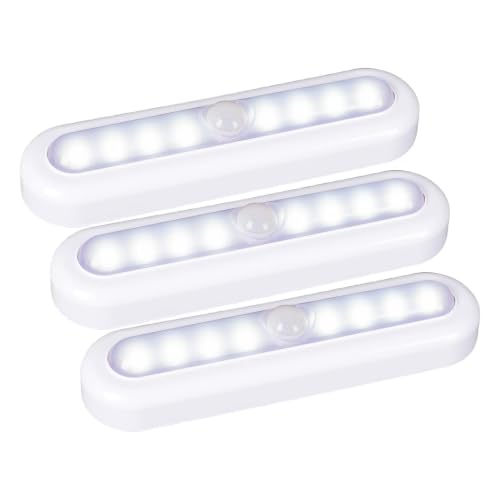 STAR-SPANGLED 9 Pack 7” Motion Sensor Lights Indoor Battery Operated, Stick on LED Light for Closet, Stairs, Under Cabinet, Cool White - color: Cool White, size: 7 inch, Motion Sensor (9 Pack)
