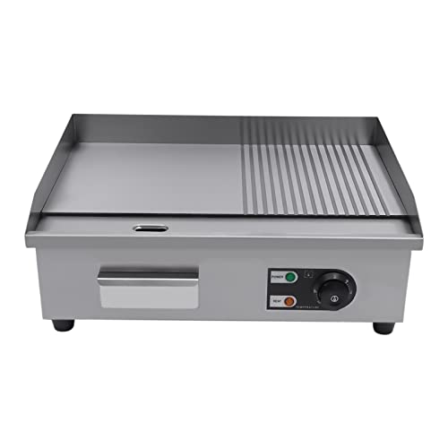 1600W Commercial Countertop Grill Electric Flat Top Teppanyaki Griddle - color: 1600W, 21.7"x13.8"