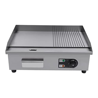1600W Commercial Countertop Grill Electric Flat Top Teppanyaki Griddle - color: 1600W, 21.7"x13.8"