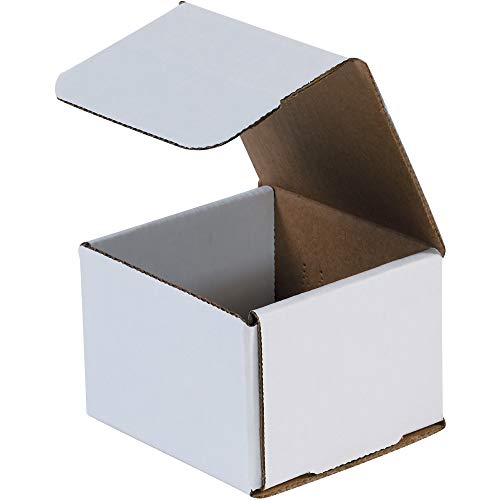 Box USA BM443 4"L x 4"W x 3"H, White (Pack of 50) - size: (011) 4" x 4" x 3", 50-Pack