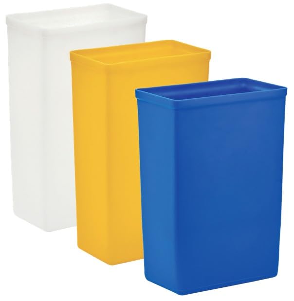 Kratos Polypropylene 10-Gallon Ingredient Bins - Blue/White/Yellow - 3pk - size: 3 Bins - 3 PK