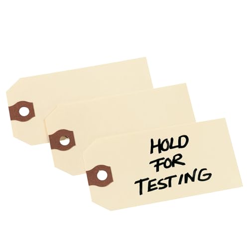 Avery® unstrung Shipping Tags, 11.5 pt. Stock, 6-1/4" x 3-1/8", 1,000 Manila Hang Tags (12308)
