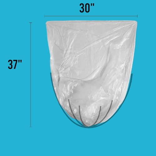 BEIDOU-PAC 16-18-20-30 Gallon Trash Bags, 250 Count Bulk, Clear Plastic Recycling Bags, Multi-purpose Garbage Bags Can Liners for Business Home Kitchen Commercial and Industrial - style: 16-30 Gallon |250 Count