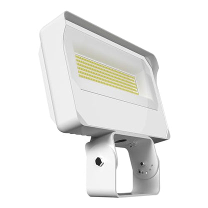 RAB Lighting X34LTW Adjustable General Purpose Flood Light, 3000K/4000K/5000K Selectable, 70/80/90W Adjustable, 0-10V Dim to 10%, Dusk to Dawn Photocell, 120/277V, Trunnion Mount, DLC Premium, White